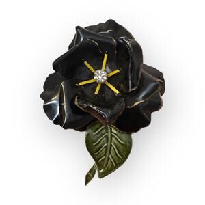 Lisner Floral Enamel Vintage Brooch
